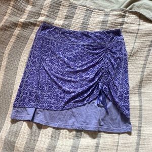Athleta purple ruched mini skirt size XL